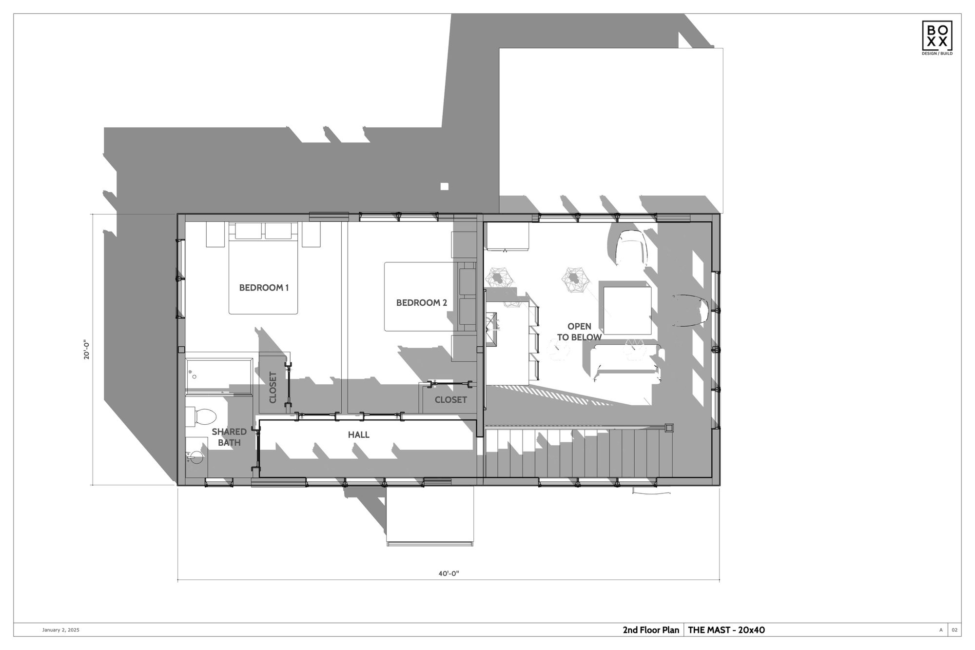 The Mast — second floor plan