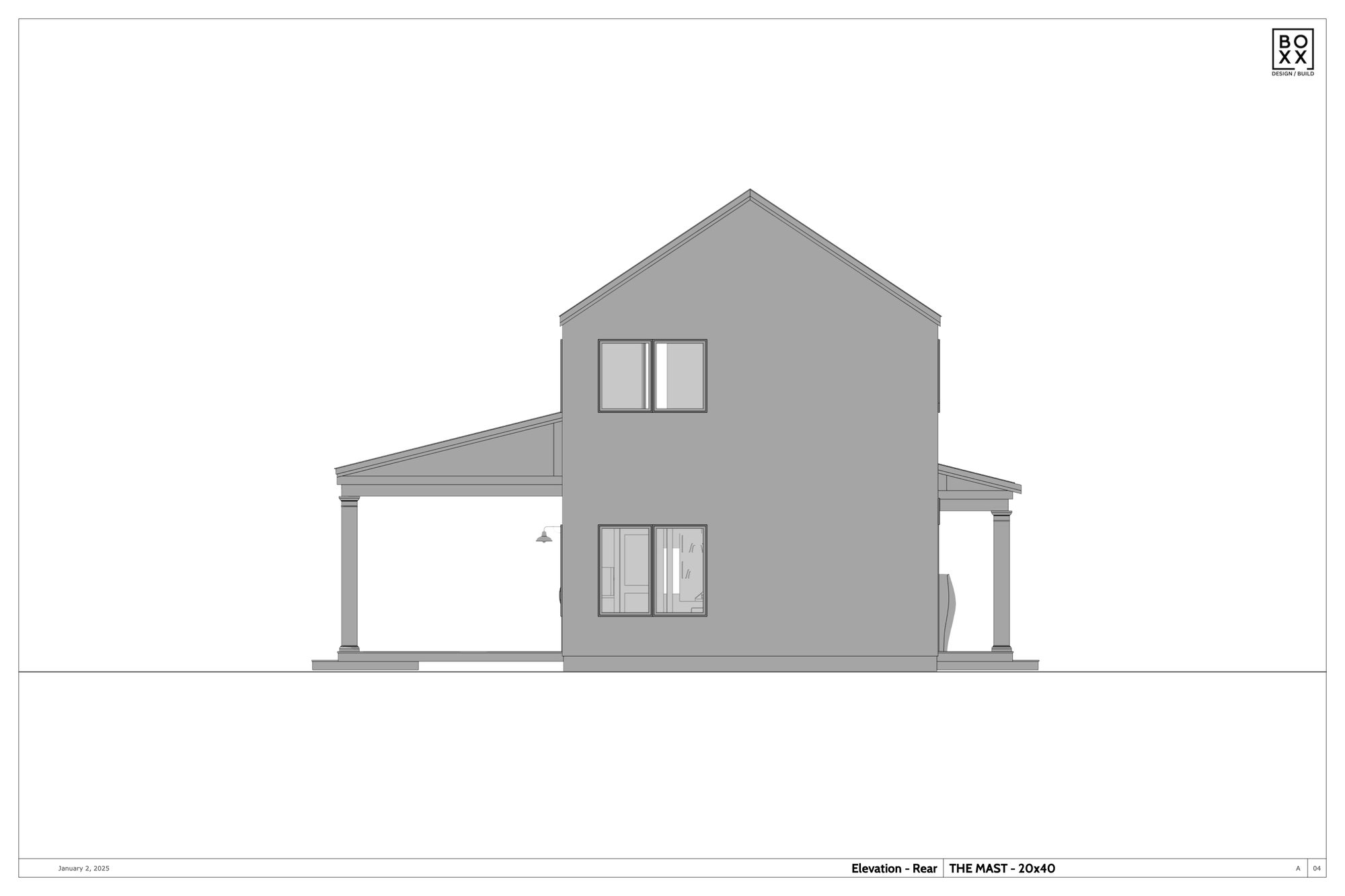 The Mast — rear elevation